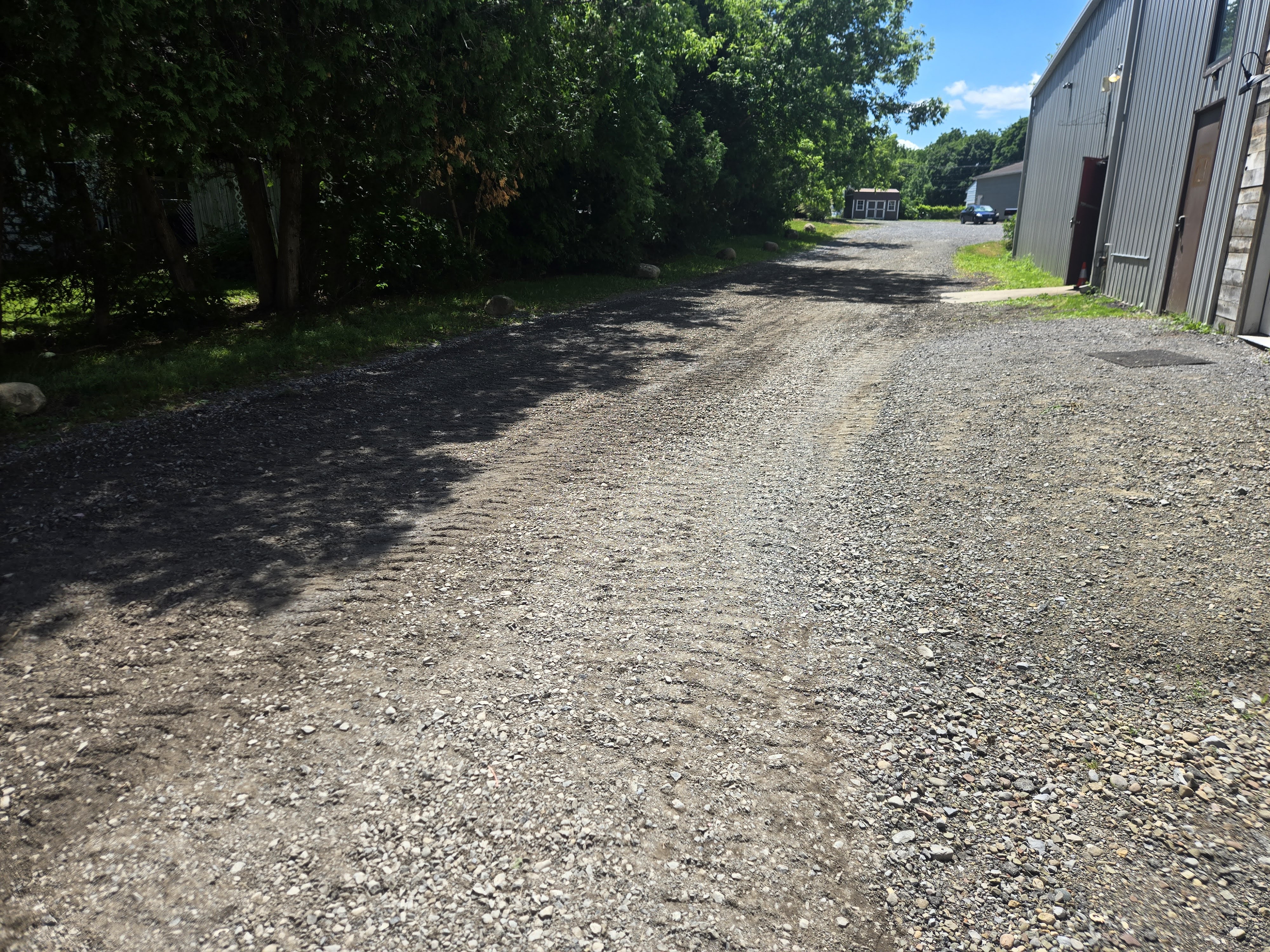 Commercial driveway after repair - smooth and graded